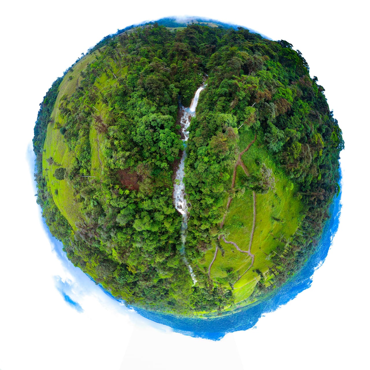 Birdview - Blue Falls of Costa Rica