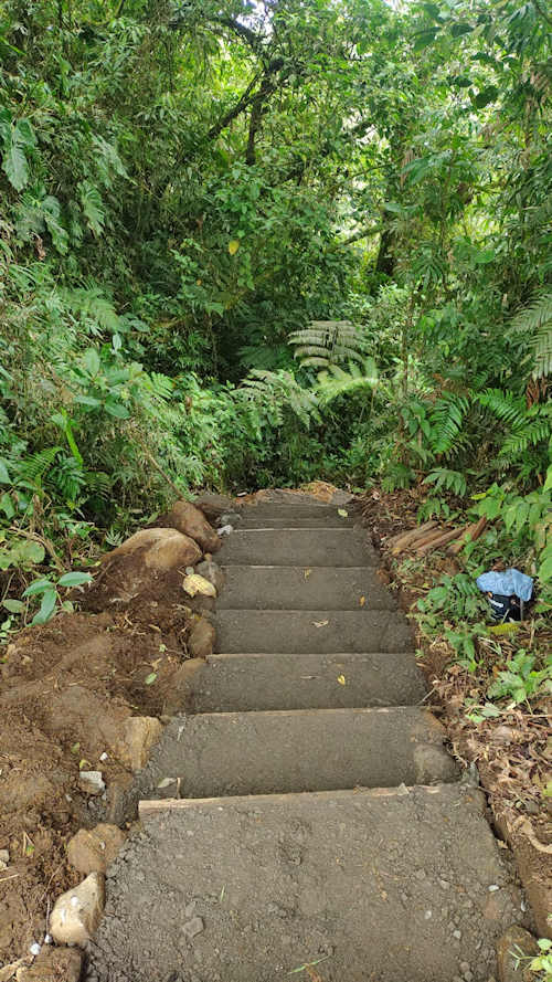 Blue Falls of Costa Rica - steps.