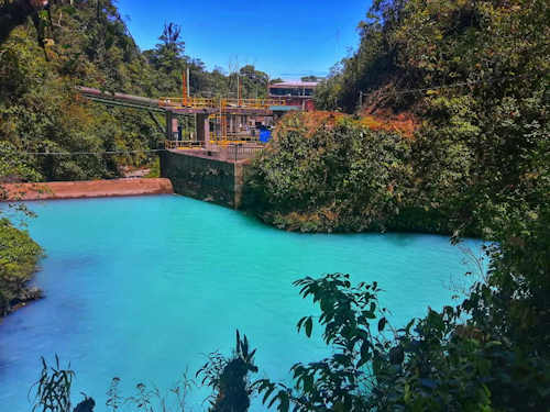 Blue Falls of Costa Rica - Ice pool.